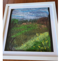 Felted Landscape in Frame